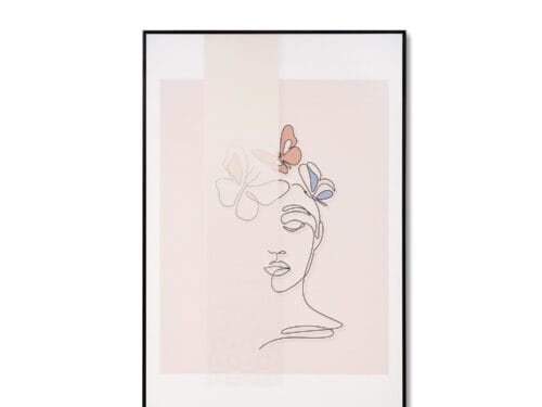CUADRO WOMAN BUTTERFLY 80*120 NEGRO