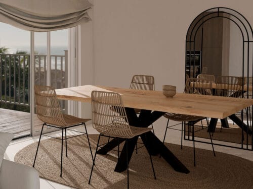 MESA GRACE 160 NATURAL/NEGRO