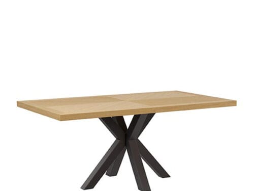 MESA ELAINE 200*100 FIJA ROBLE-NEGRO