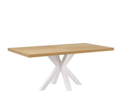 MESA ELAINE 200*100 FIJA ROBLE-BLANCO