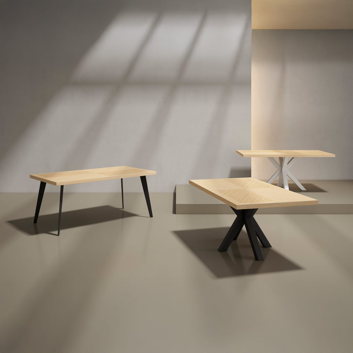 MESA ELAINE 200*100 FIJA ROBLE-BLANCO 5 MESA ELAINE 200*100 FIJA ROBLE-BLANCO - Imagen 5