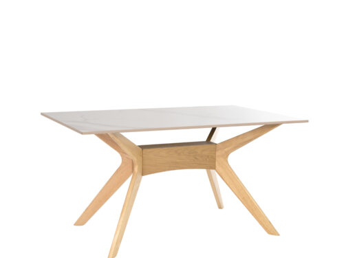 MESA ELOISE 160 FIJA CRETA/ROBLE