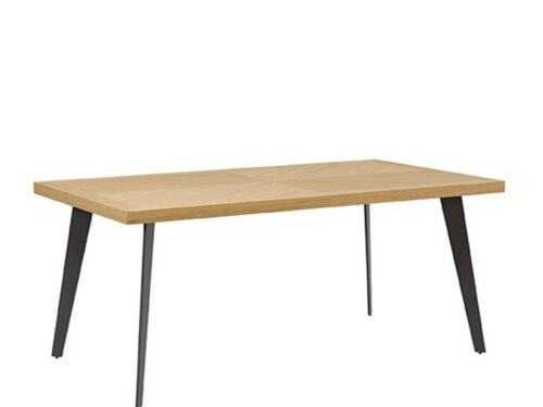 MESA RANDY 180*100 FIJA ROBLE-NEGRO