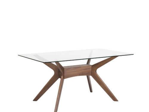 MESA DELLA 140 CRISTAL/NOGAL