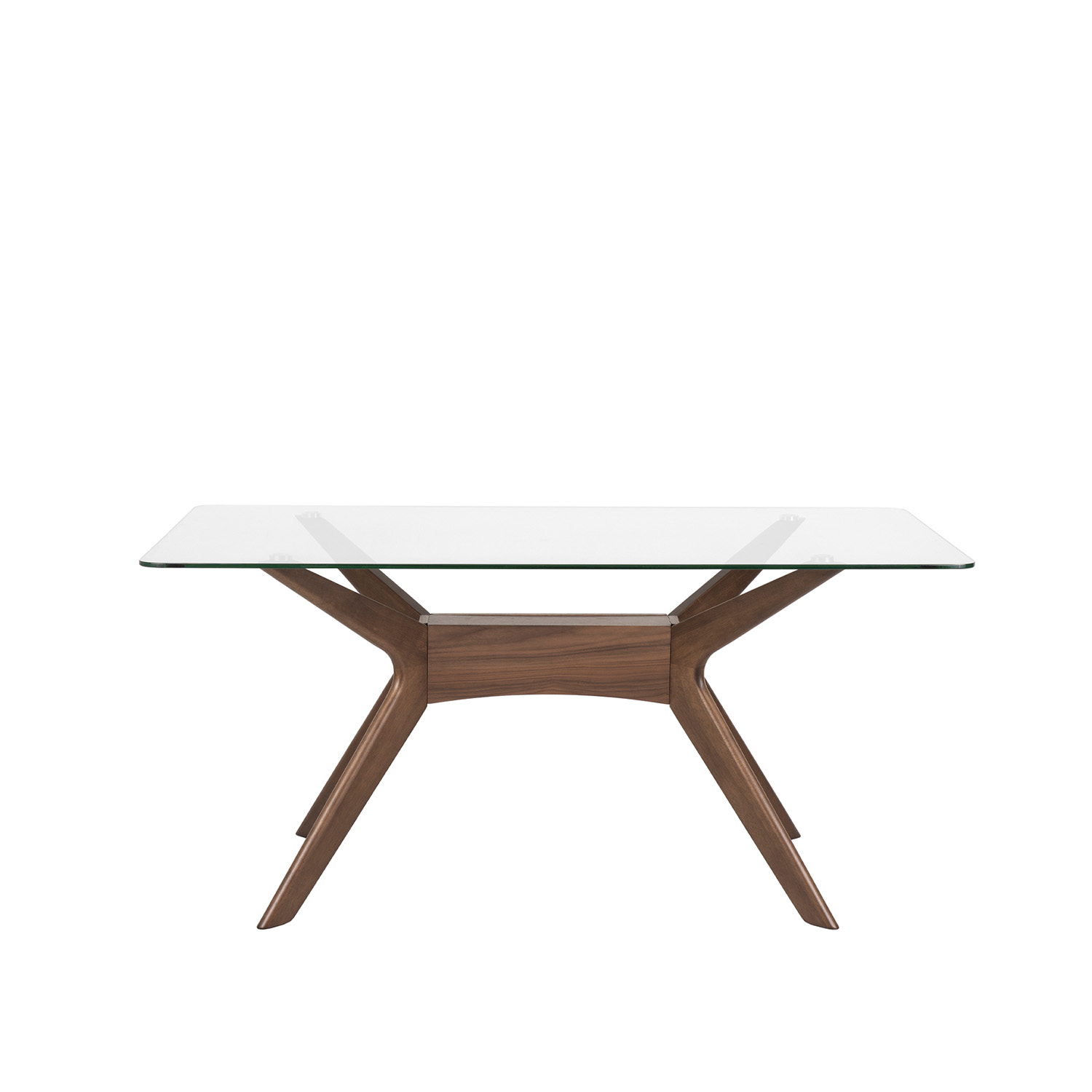 MESA DELLA 140 CRISTAL/NOGAL 2 MESA DELLA 140 CRISTAL/NOGAL - Imagen 2