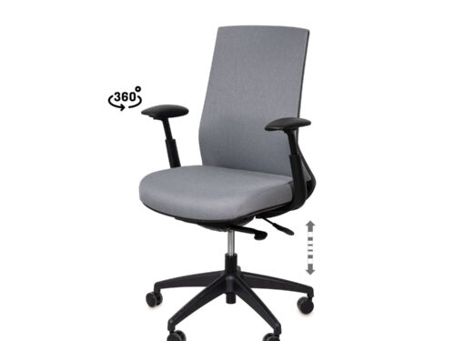 SILLA OFICINA LANCASTER GRIS