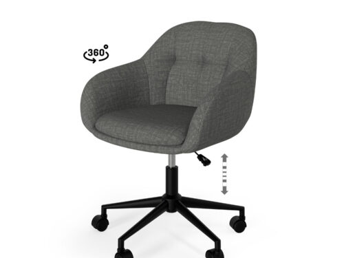 SILLA OFICINA CANTERBURY GRIS OSCURO