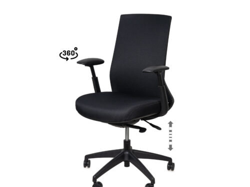 SILLA OFICINA LANCASTER NEGRO