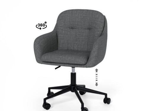 SILLA OFICINA ONTARIO GRIS OSCURO