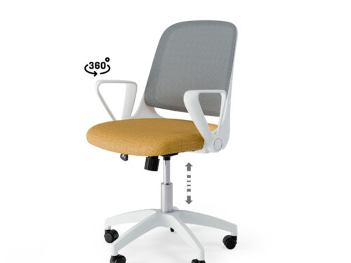 SILLA OFICINA SIRACUSA MOSTAZA