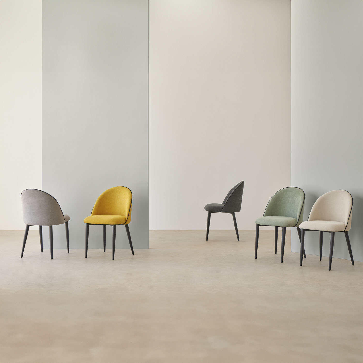 SILLA SLOANE GRIS OSCURO 7 SILLA SLOANE GRIS OSCURO - Imagen 7
