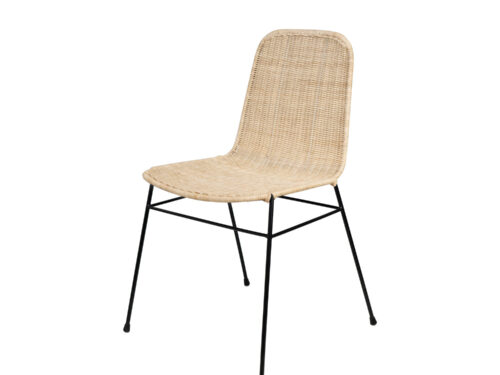 SILLA COLETTE NATURAL/NEGRO