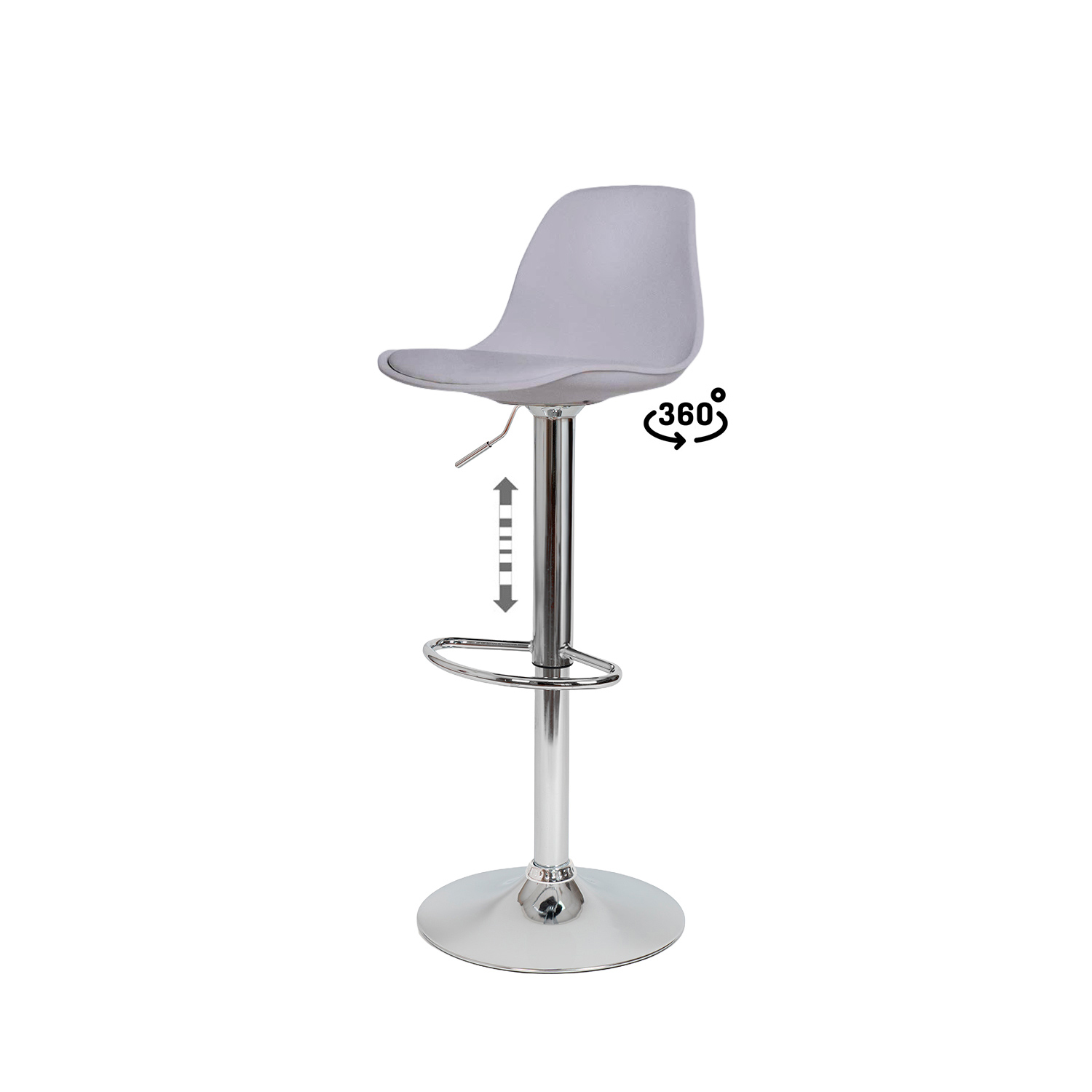 TABURETE NELLY GRIS 1 TABURETE NELLY GRIS