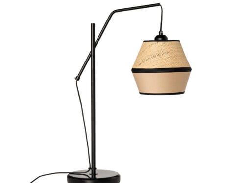 LAMPARA SOBREMESA ROTTA NATURAL/NEGRO