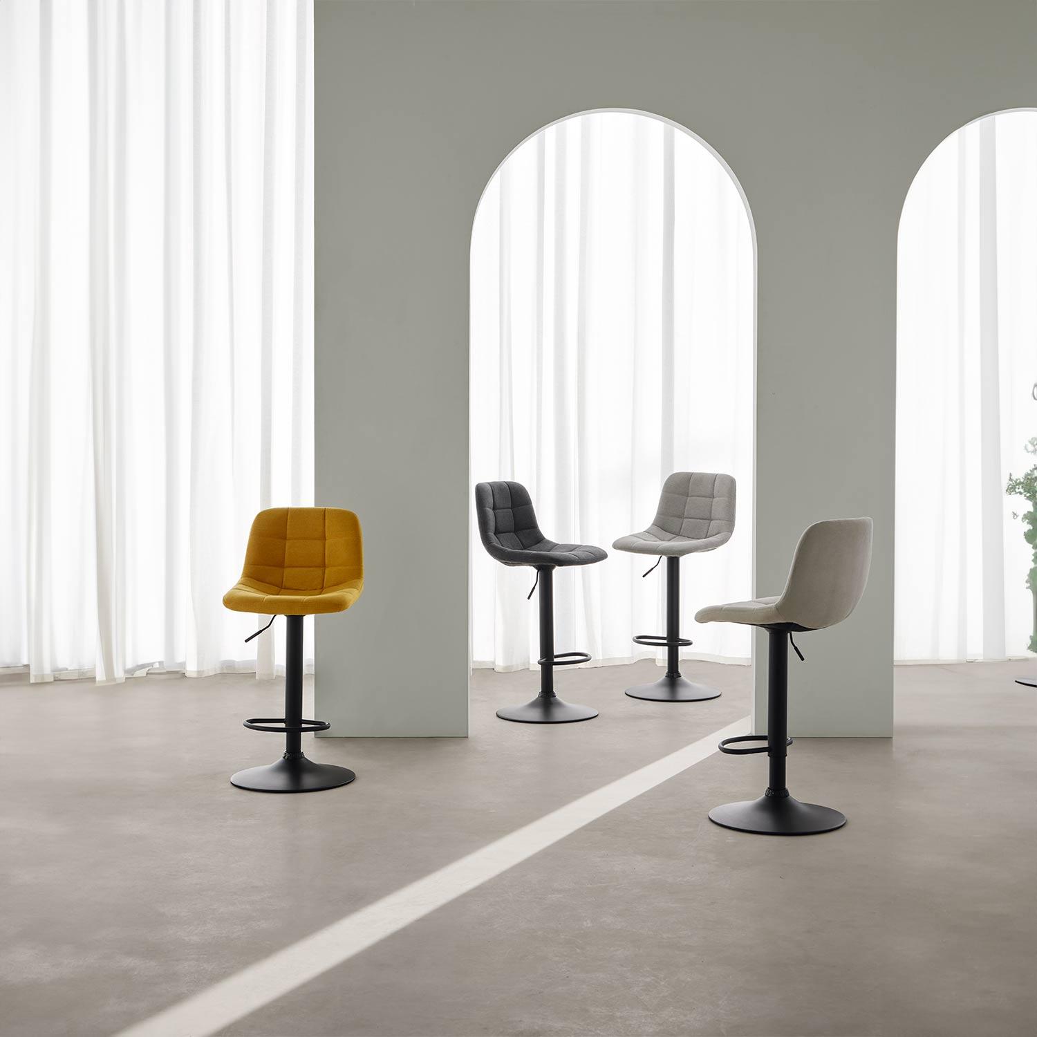 TABURETE ASHA GRIS OSCURO 7 TABURETE ASHA GRIS OSCURO - Imagen 7