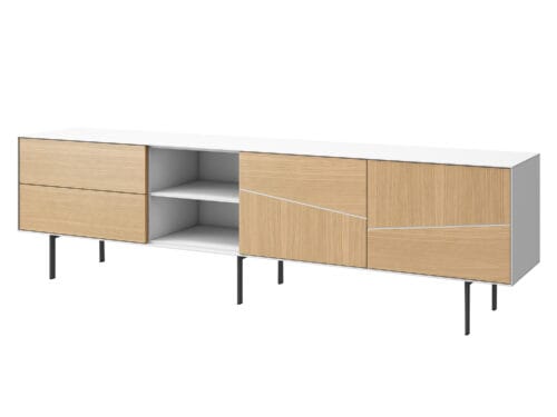 MUEBLE TV 200 PTAS+HCO+CAJS SIENA BLANCO
