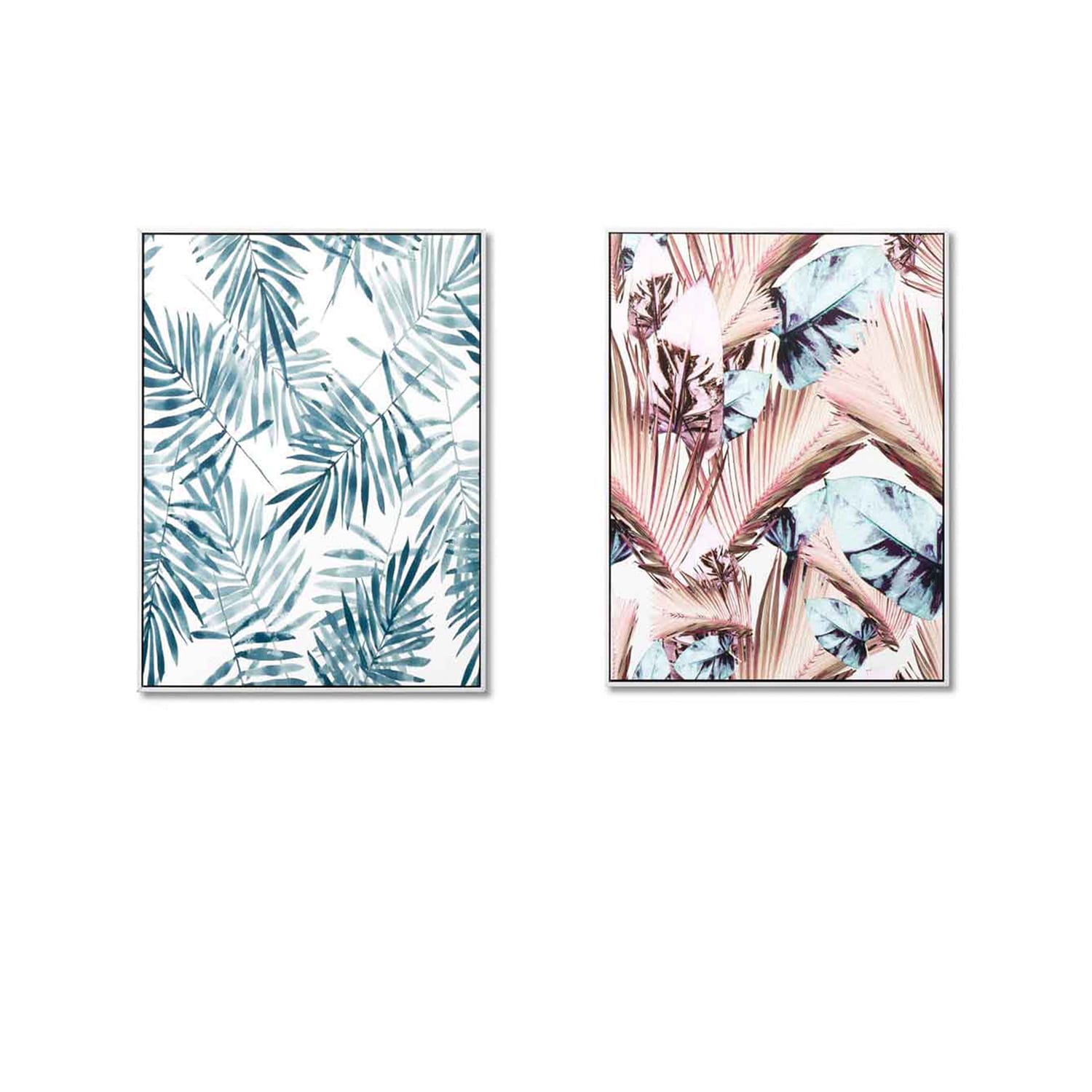CUADRO BLUE PALM 60*80 BLANCO 2 CUADRO BLUE PALM 60*80 BLANCO - Imagen 2